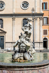 Fototapeta na wymiar Fontana del Moro in Rome, Italy