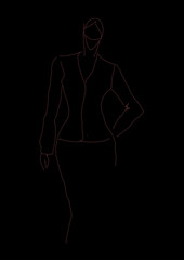 Szkic kobiety w masce