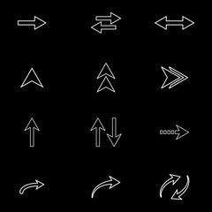 Arrow icon set for your web design, logo, UI. illustration. 