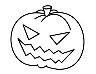 ハロウィン5目口(線画)