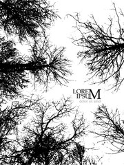 The silhouette of the landscape of nature. Vector illustration