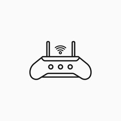 Router icon logo design vector templateWeb