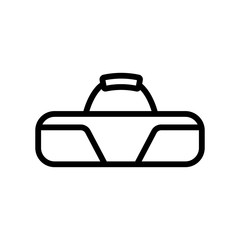 Obraz premium skier equipment bag icon vector. skier equipment bag sign. isolated contour symbol illustration