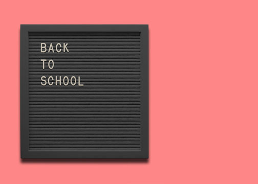 Back to school black message board 