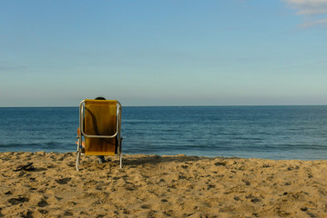 relaxing on the beach