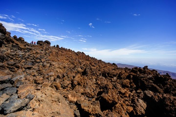 sunny landscape in the mountains - red planet