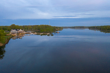 Aerial Sunrise Mercer County Park 