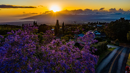 Sunset viewed from Kula Maui