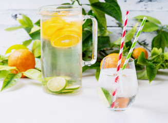 Homemade citrus infused water