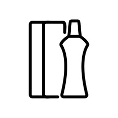 narrowed bottle icon vector. narrowed bottle sign. isolated contour symbol illustration