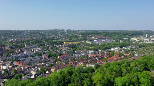 Aerial View City Wuppertal Germany