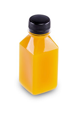 Orange juice bottle isolated