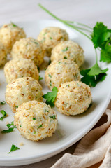 cheese balls with three types of cheese without baking. keto diet recipe