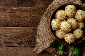 cheese balls with three types of cheese without baking. keto diet recipe