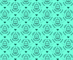 Seamless pattern on Easter egg background