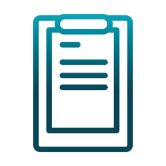 clipboard medical report laboratory science and research gradient style icon