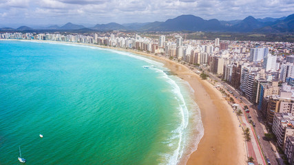 Guarapari - ES. Aerial view of Morro beach, in Guarapari, Espírito Santo, Brazil