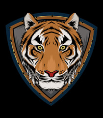 Obraz premium Tiger head illustration. design tiger. design for T shirt , mascot, logo team, sport, metal printing, wall art, sticker