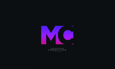 MC Letter Logo Alphabet Design Icon Vector Symbol - obrazy, fototapety, plakaty
