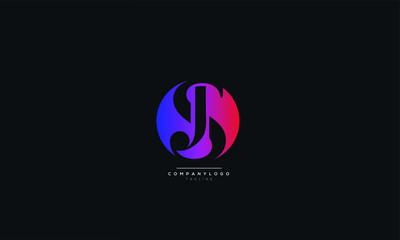 JS SJ J S Letter Logo Alphabet Design Icon Vector Symbol