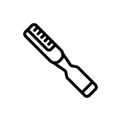 chisel tool icon vector. chisel tool sign. isolated contour symbol illustration