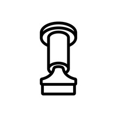 knife with handle icon vector. knife with handle sign. isolated contour symbol illustration