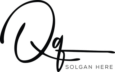 letter QQ logo vector signature design