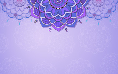 Background template with mandala pattern design