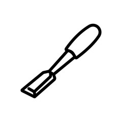 straight chisels icon vector. straight chisels sign. isolated contour symbol illustration