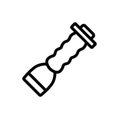 scraping with comfortable handle icon vector. scraping with comfortable handle sign. isolated contour symbol illustration