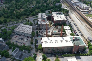 Downtown Atlanta, Georgia Aerial View - Cabbagetown Historical District, May 2020