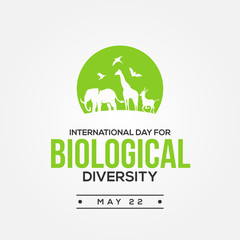 International Day Biological Diversity Vector Design Illustration For Celebrate Moment