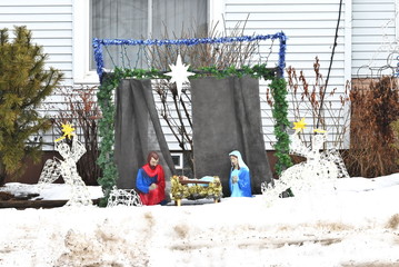 Nativity Scene in the Snow