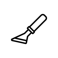 knife jamb icon vector. knife jamb sign. isolated contour symbol illustration
