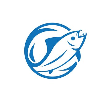 Fish logo template icon