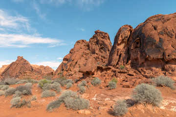 Obraz premium Sandstone rock formations in the Valley of Fire State Park, Nevada