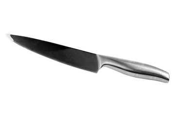 Stainless steel knife isolated on white background. clipping path.
