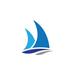 Cruise ship logo template vector icon