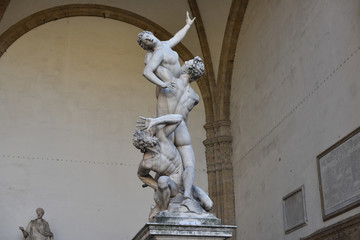 One of the statues in the  Piazza della Signoria