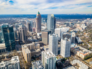 Fototapeta na wymiar Atlanta Skyline Overlooking Midtown Buildings