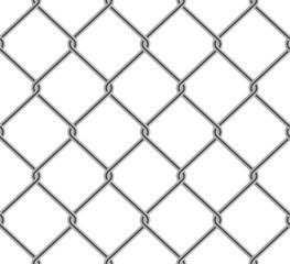 Seamless wired chain link fence pattern realistic style