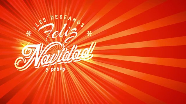 christmas calling with spanish banner and motivating script feliz navidad y prospero ano nuevo on retro scene