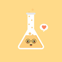 chemical bottle flat design vector illustration 