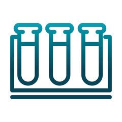test tube in rack chemical laboratory science and research gradient style icon