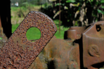 texture on rusty locomotive part