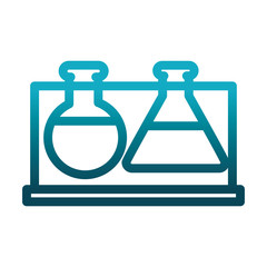 test tube beaker chemical laboratory science and research gradient style icon