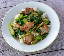Thai Style Pork on Rice 