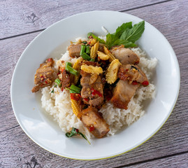 Thai Style Pork on Rice 