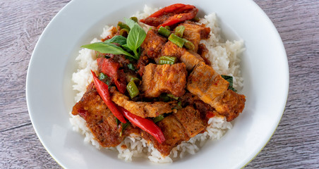 Thai Style Pork on Rice 
