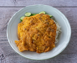 Thai Style Omelettes on Rice 